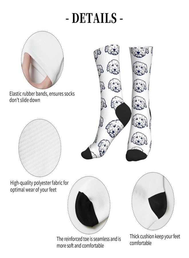 AIMASTZ Cute Goldendoodle Unisex Funny Novelty Sport Socks, Funky Crazy Cool Soft Crew Socks - Image 5